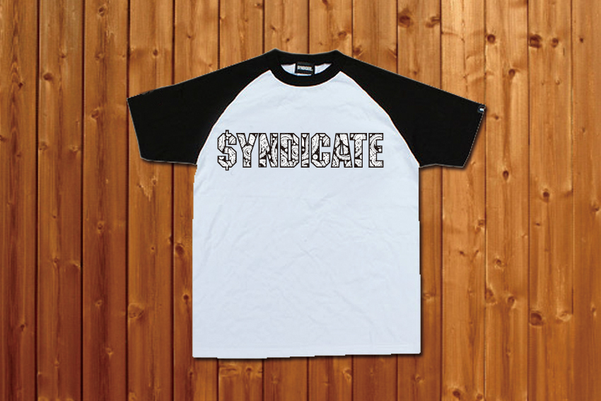 paisley-LOGO・raglan Tee BLACK/WHITE